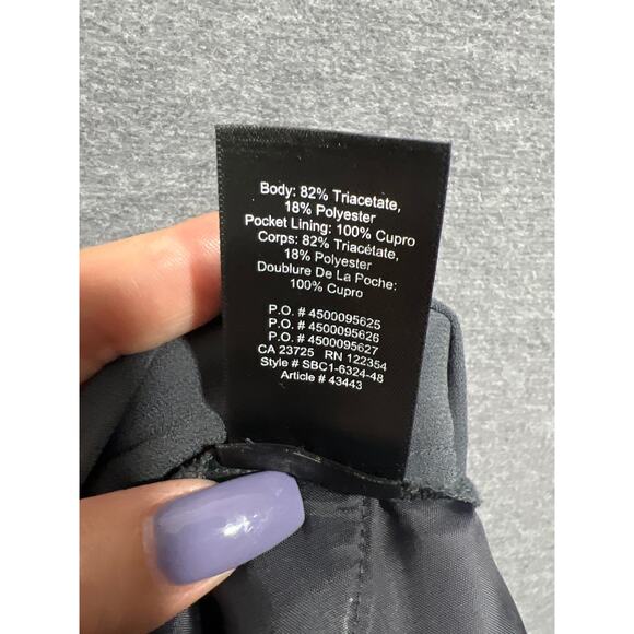 Aritzia Babaton Crepe Pleated Cohen Dress Pants Gray Career Size 0 - Picture 10 of 10